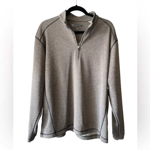 Pebble Beach Other - Pebble Beach Performance Gray Green Quarter 1/4 Zip Jacket Long Sleeve Large